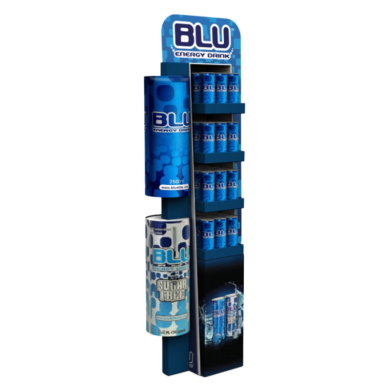 BLU Energy Drink Corrugated Display