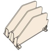 Snap-In Shelf Divider with Front Stops - 4" x 7"