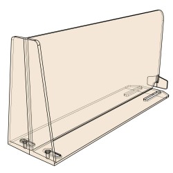 9 7/8 x 3 Plastic Shelf Bin Dividers Case / 50