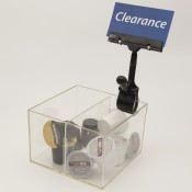 Clip-on Sign Holder with Peg - Black