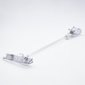 Spring-loaded Clip On Sign Holder with 7.5" Stem - Clear