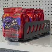 Kwickload® Shelf Mount Pusher Kit with Small Front and Plastic Dividers for Chocolate and Candy