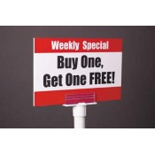 Sign Holder with Gripper for Display Poles