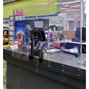Clear Co-Poly Checkout Aisle Counter Shield