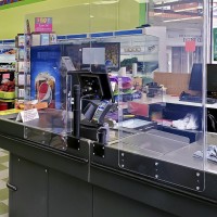 Clear Shields for Grocery Checkout Aisles