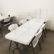Clear Co-Poly Lunch Room Table Dividers