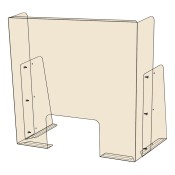 Clear Counter Shield with Adjustable Gables