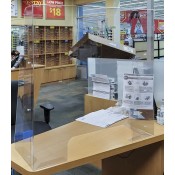 Clear Counter Shield with Adjustable Gables
