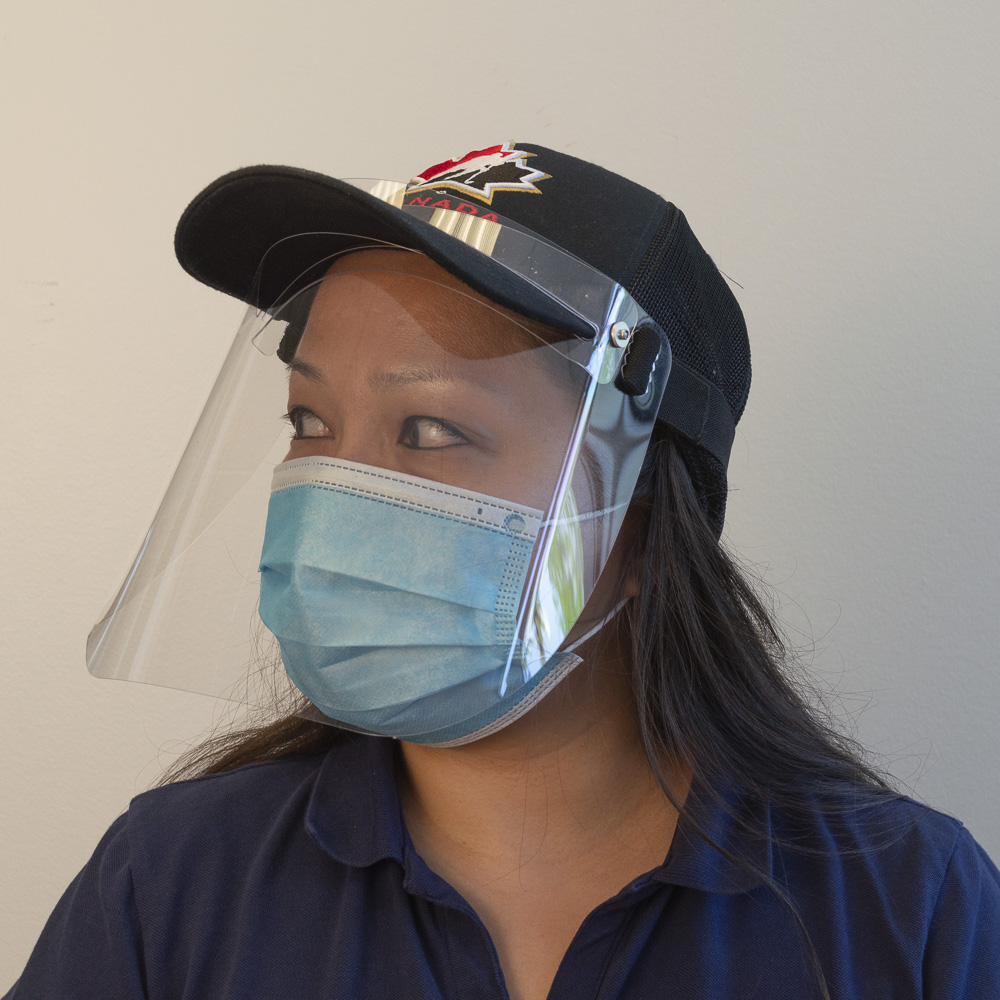 clear Details about   Face Shield for Baseball cap attaches to brim of most caps visor 