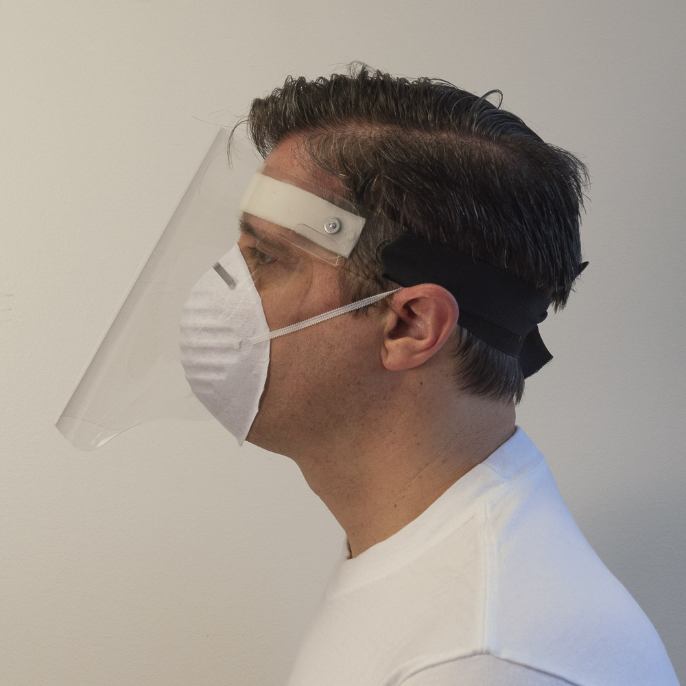 Clear Co-Poly Hinged Face Shield | Marketing Impact Limited