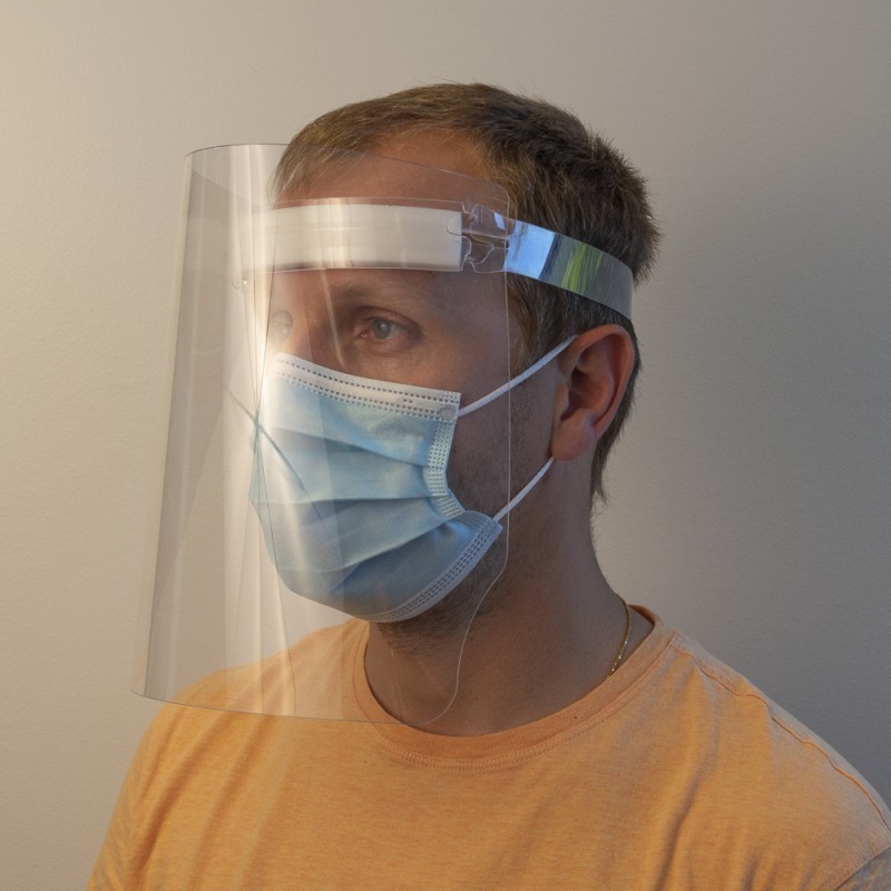 Clear Face Shield with Adjustable Headband