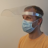 Clear Hinged Face Shield with Adjustable Headband - Model # FS-VISOR-HNE