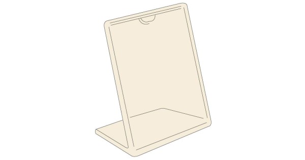 Marketing Holders - Clear Slanted Sign Holders - Picture Frames 4x6 / 1