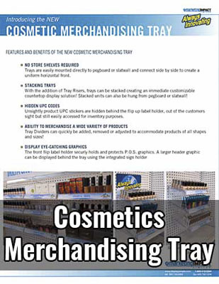 Cosmetics Merchandising Tray