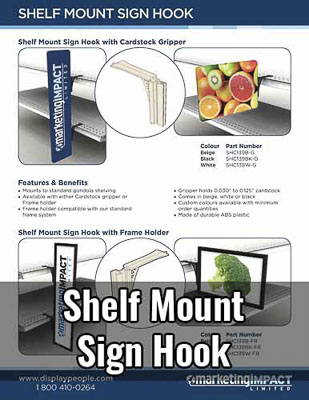 Shelf Mount Sign Hook