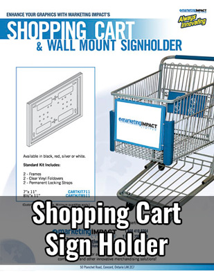 Shopping Cart Sign Holders